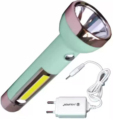 JY-SUPER Power Evolution with Jy-1703 Bright Your Path Torch(Green, 15 cm, Rechargeable)