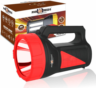 Pick Ur Needs Rechargeable 50W 2 In 1 Long Range Torch Light With Side Extra Bright Tube LED Torch(Red, 20 cm, Rechargeable)