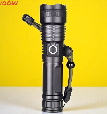 3BAAN X345 (ZOOMABLE Metal Torch) 5 Modes Flashlight, Super Bright Torch(Multicolor, 11 cm, Rechargeable)