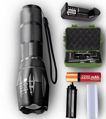 ApexBeam Compact 5 Mode Torch with Zoomable Beam for Hiking and Camping Trips Torch(Black, 11.5 cm, Rechargeable)