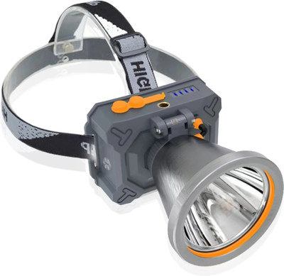 Pick Ur Needs 200 Watt Laser Rechargeable Head Lamp 3 Blink Mode Aluminum Body 4000mAh Battery Torch(Silver, 6 cm, Rechargeable)