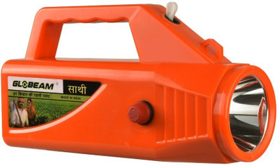 GLOBEAM Saaathi Torch 4500 mAh Battery With High Backup Long Range Torch(Orange, 20.5 cm, Rechargeable)