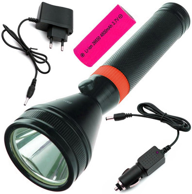 GALLAXY 800M High Power Waterproof Torchlight 5 hrs Torch Emergency Light(Black)