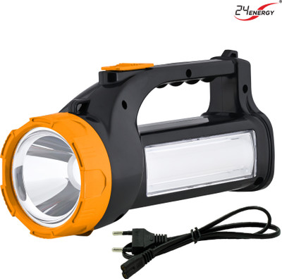 24 ENERGY Long Range Laser Torch with Side SMD Light | Orange Torch(Orange, Black, 19.7 cm, Rechargeable)