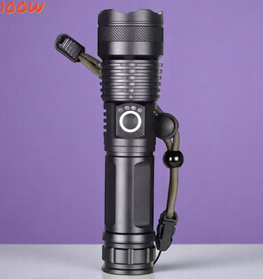 Sagaft X534 (ZOOMABLE Metal Torch) 5 Modes Flashlight, Super Bright Torch(Multicolor, 11 cm, Rechargeable)