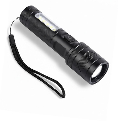 ApexBeam Waterproof Rechargeable Flashlight for Camping and Hiking Torch(Black, 13.5 cm, Rechargeable)
