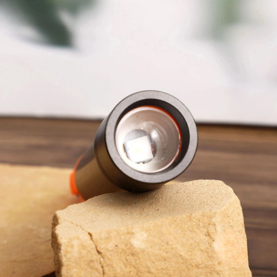 MZ M258 (RECHARGEABLE LED METAL TORCH) Zoomable 50W, 4 Modes,800mAh Battery Torch(Silver, 13.5 cm, Rechargeable)