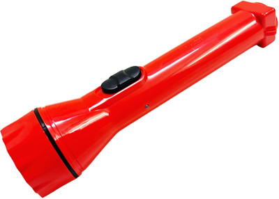 PLSUPREME ®Premium PL-008 with in built charger 3W Rechargeable Torch|Mini Torch Light Torch(Red, 20 cm, Rechargeable)