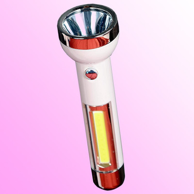 JY-SUPER D 2 in 1 Strong LED COB Light with 2 mode Action 8hrs Continuous Working Power Torch(White, 15 cm, Rechargeable)