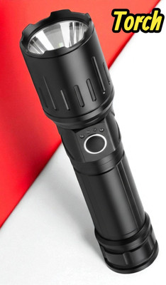 Shamsa X762 Portable LED Torch with Long-Lasting Battery – Perfect for Camping & Hiking Torch(Black, 11 cm, Rechargeable)