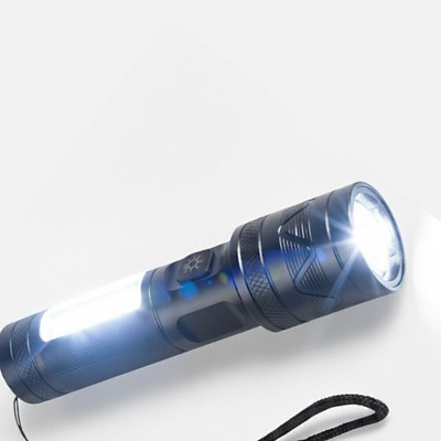ApexBeam Bright Light Metal Torch for Home and Emergency Use Torch(Black, 13.5 cm, Rechargeable)