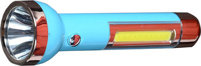 JY-SUPER D 2 in 1 Strong LED COB Light with 2 mode Action 8hrs Continuous Working Power Torch(Blue, 15 cm, Rechargeable)