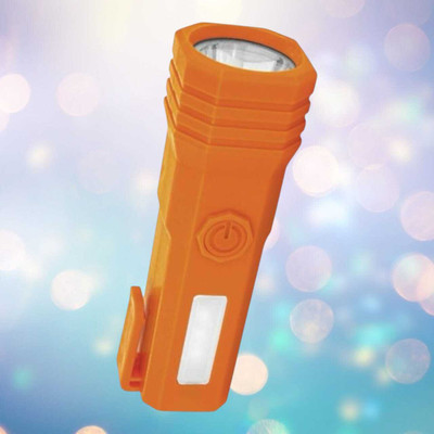 WRENS Torch-2 (4 Modes) Flashlight, Super Bright 20W LED Light & 6 Hours Runs Torch(Orange, 10.5 cm, Rechargeable)