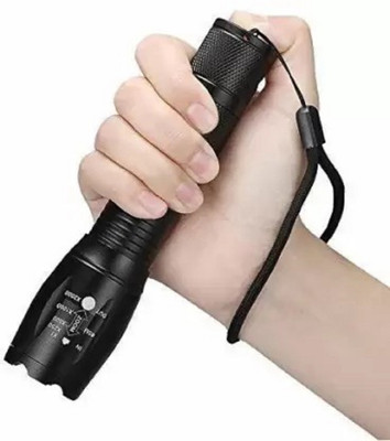 DMCEF t-650 XLM Cree Led torch light 5 modes Zoom torch with rechargeable battery Torch(Black, 15 cm, Rechargeable)