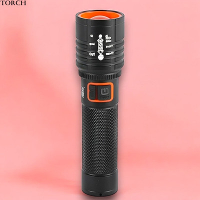 Stybits X317 (ZOOMABLE LED Metal Torch) 4 Modes Flashlight, Super Bright Torch(Multicolor, 11 cm, Rechargeable)