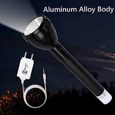 JY-SUPER Dual Beam Brilliance: The 2-Mode Torch for Simplicity and Versatility Torch(Black, 27 cm, Rechargeable)