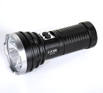 GOR Sun Super Bright 4 Modes SST-40-20w Rechargeable 2000 Lumens Tactical Flashlight Torch(Black, 17 cm, Rechargeable)