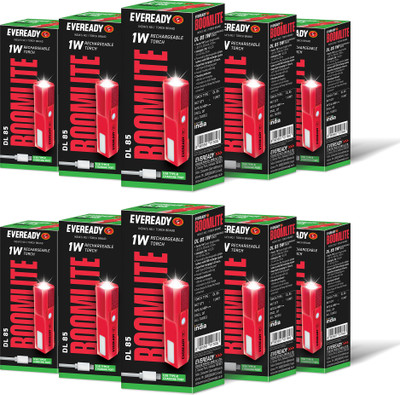 EVEREADY Boomlite DL 85 Torch with Side Light Torch(Red, 8 cm, Rechargeable)