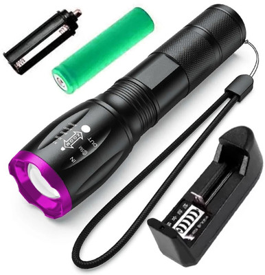 Small Sun Crew Chargeable LED Full Metal Body 18W Flashlight Torch Torch(Black, 13.6 cm, Rechargeable)