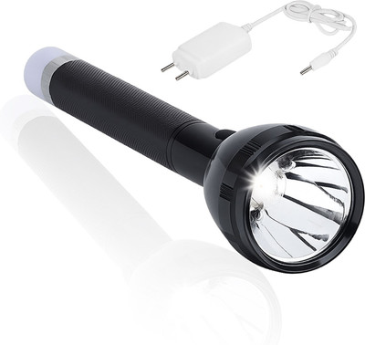CICASTO LITHIUM RECHARGEABLE LED TORCH JY 9050 FLASHLIGHT Torch(Black, 27 cm, Rechargeable)