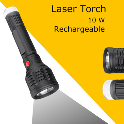 MOMENTIME Torch_6874 Torch(Black, 8 cm, Rechargeable)