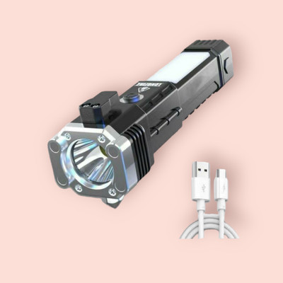 MOMENTIME 11W LED Torch Flashlight-68 Torch(Black, 15 cm, Rechargeable)
