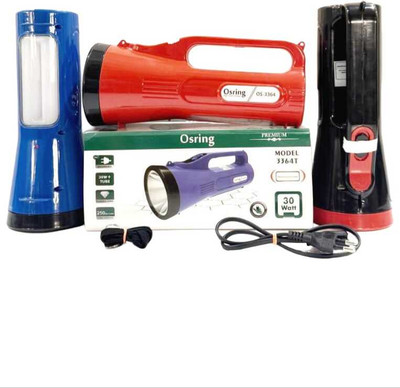 VR Bright Lite OS-3364-Multicolor-30W-161 Torch(Multicolor, 29 cm, Rechargeable)