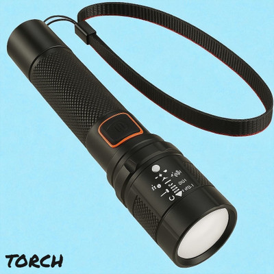 3BAAN A329 Rechargeable Torch Light – Bright LED, Long Battery Life & Durable Torch(Multicolor, 11 cm, Rechargeable)