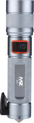 MZ M986 (CAR EMERGENCY LIGHT) 3 Modes with Hammer and Seatbelt cutter Zoomable Torch(Silver, 13.2 cm, Rechargeable)