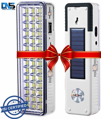 Daily Needs Shop Solar chargeable 42 SMD Extra Bright LED With AC / DC / Solar Charging Torch(Clear, 5 cm, Rechargeable)