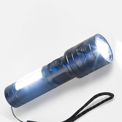 ApexBeam Zoomable Torch Light with Bright LED and Long Life Battery Torch(Black, 13.5 cm, Rechargeable)