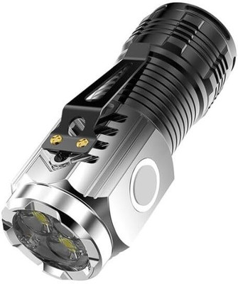 MT BROTHERS Super Bright LED Torchlight High Lumens with USB Cable Torch(Black, 10 cm, Rechargeable)