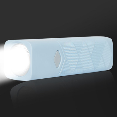 ECOSKY torch LED TORCH PORTABLE RECHARGEABLESOS FLASHLIGHT Torch(Blue, 11 cm, Rechargeable)