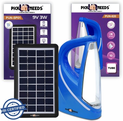 Daily Needs Shop Solar Rechargeable Home Emergency Light 2 Mode Extra Brightness Indoor / Outdoor Torch(Blue, Black, 27 cm, Rechargeable)