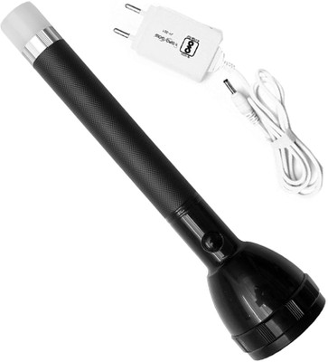 SmaaLL SUn New Led 2 In 1 Rechargeable Emergency Flashlight Torch Outdoor And Indoor Use Torch(Black, 18 cm, Rechargeable)