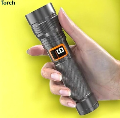 Ziddjeet X112 (ZOOMABLE LED Metal Torch) 4 Modes Flashlight, Super Bright Torch(Multicolor, 11 cm, Rechargeable)
