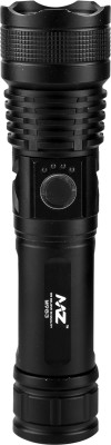 MZ M983 (ZOOMABLE METAL)5 Modes Flashlight, Super Bright 100W Light Torch(Black, 16.5 cm, Rechargeable)