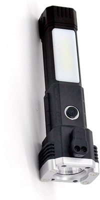 Kindw LED 3W Torch Light Rechargeable Torch Flashlight, Long Distance Beam Torch(Black, 16 cm, Rechargeable)