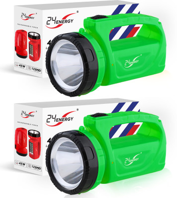 24 ENERGY Recgargeable Torch Light Torch(Green, 8 cm, Rechargeable)