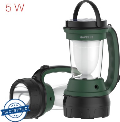HAVELLS ( ARDH SAINIK FOUNDATION ) ORIGINAL 2 in 1 LED DAZZLE PLUS SOLAR LANTERN CUM TORCH Rechargeable LED Torch 5 W (with Solar Panel Rechargeable). Dual mode operation, can be used as a Torch or lantern. Torch(Green, 30 cm, Rechargeable)