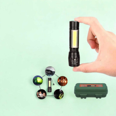 Dyzo MNT_T_09 Torch(Black, 10.5 cm, Rechargeable)