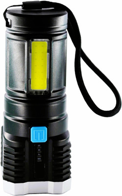 FILONICS 4 in 1 Rechargeable Flashlight Torch(Black, 16 cm, Rechargeable)