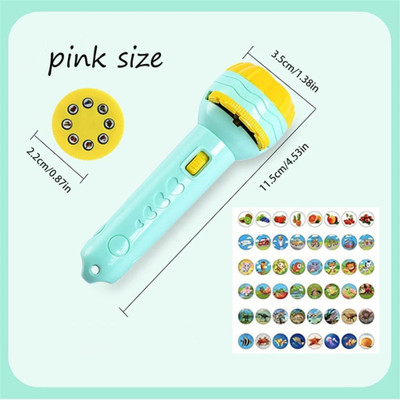 GREENNEST Mini Slide Projector Flashlight Torch with 24 Pattern Torch(Multicolor, 10 cm, Rechargeable)
