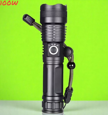 Ziddjeet X608 (ZOOMABLE Metal Torch) 5 Modes Flashlight, Super Bright Torch(Multicolor, 11 cm, Rechargeable)