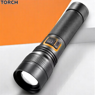 Nilesawar X170 (ZOOMABLE METAL)5 Modes Flashlight, Super Bright Cree T6 LED Light Torch Torch(Multicolor, 11 cm, Rechargeable)