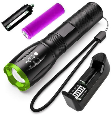 Small Sun New Waterproof Most Professional Tactical Flashlight,Torch Torch(Black, 13.6 cm, Rechargeable)