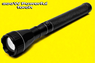 Stybits A202 Heavy Duty Torch Flashlight – Waterproof & Durable Design Torch(Multicolor, 11 cm, Rechargeable)