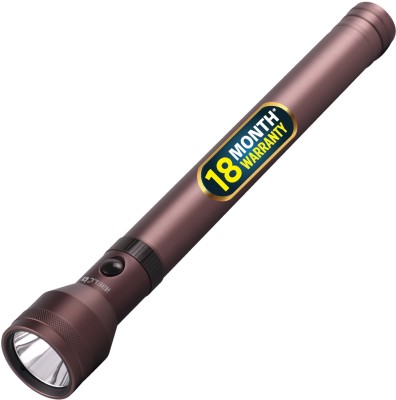 iBELL IBLFL8289 Rechargeable Torch / Flashlight, Ultra Long Beam Range, Aircraft Aluminium Body, Super Bright LED Light Torch(Brown, 39 cm, Rechargeable)