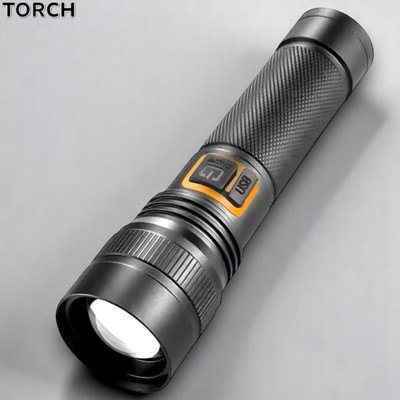 Stybits X150 (ZOOMABLE METAL)5 Modes Flashlight, Super Bright Cree T6 LED Light Torch Torch(Multicolor, 11 cm, Rechargeable)