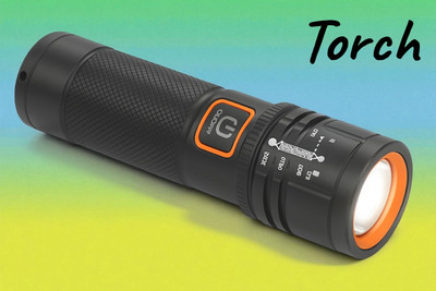 Shamsa X571 Ultra Bright LED Torch Light | Rechargeable & Waterproof Flashlight Torch(Multicolor, 11 cm, Rechargeable)